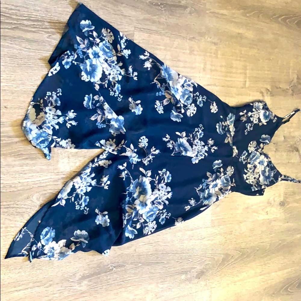 Navy floral dress